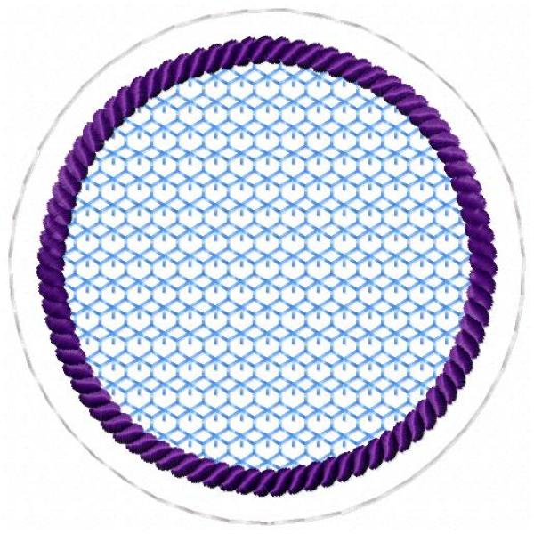 ITH-Stickdatei MugRug Untersetzer Einzeldatei für 10x10 cm